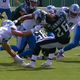 Illustration for article titled Lions No. 35 Unmasks Eagles No. 26, Reveals Him To Be Miles Sanders
